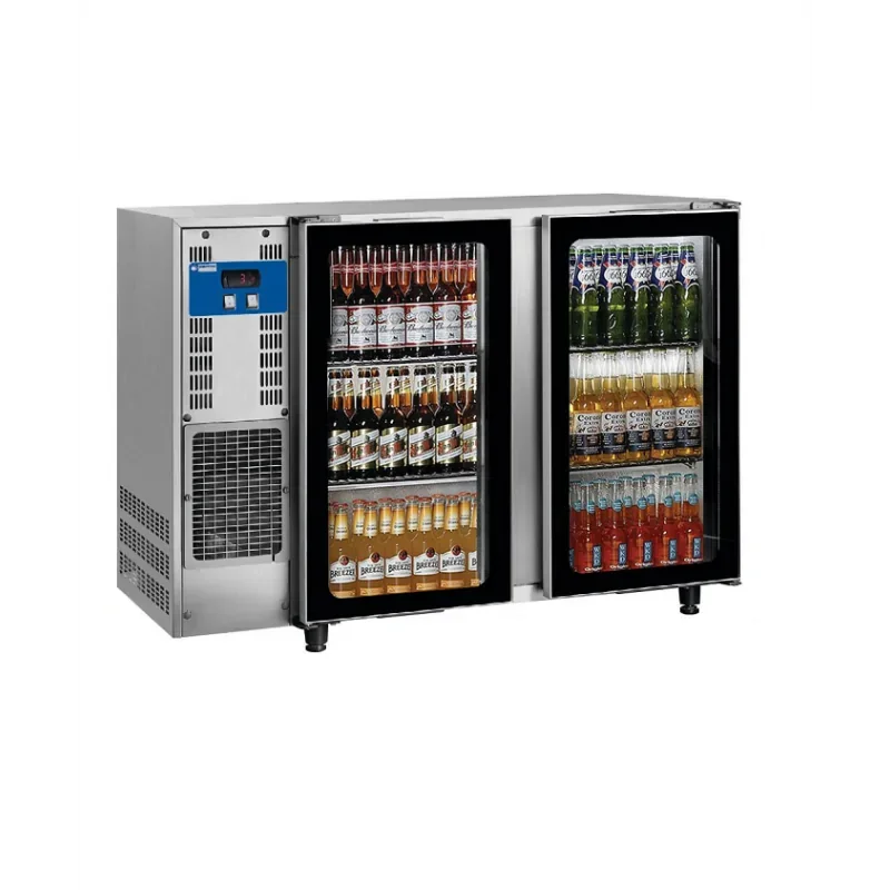 Refroidisseur de bouteilles, acier inox, 2 portes vitrées, 375 Lt. Dernier Modèle