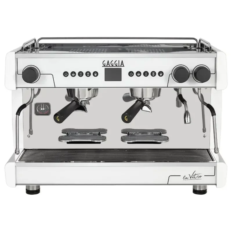 Authentique Machine à café 2 groupes - Gamme La Vetro PRO - Colori blanc - Gaggia Milano