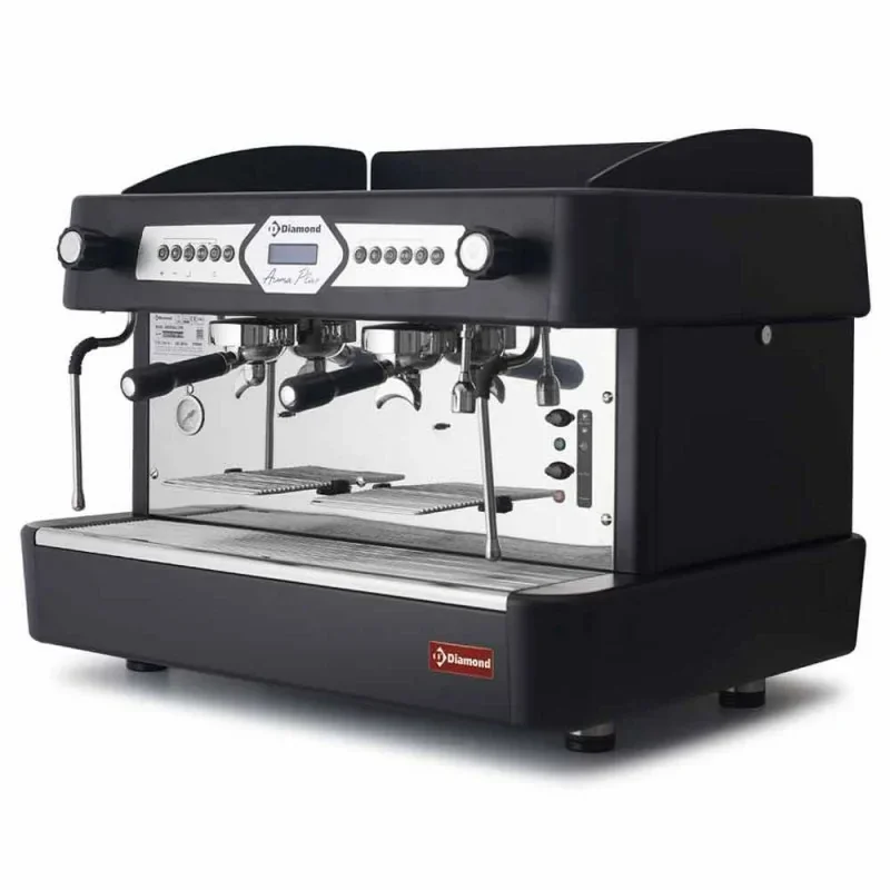 Machine à café expresso - 2 groupes avec display - NOIR - DIAMOND Offre Spéciale