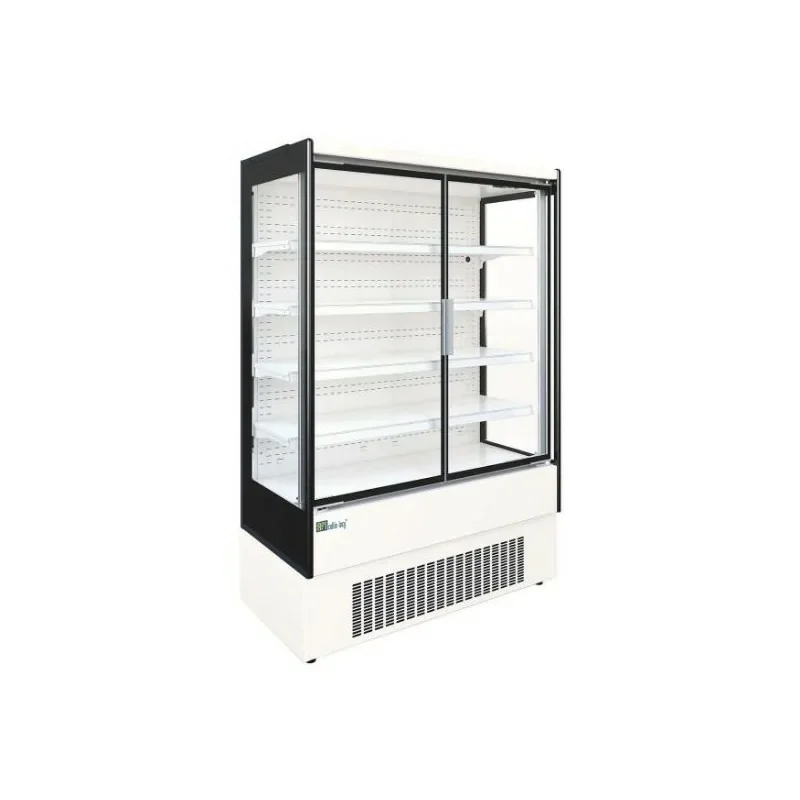 Meilleur Prix Meubles muraux réfrigérée blanche positive -1/+5°C - 2 portes vitrées battantes