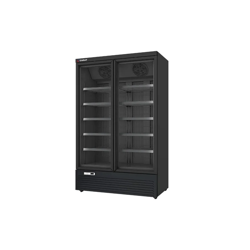 Vitrine murale réfrigérée full black négative -22/-18°C - 2 portes vitrées battantes - 1081 litres Authentique
