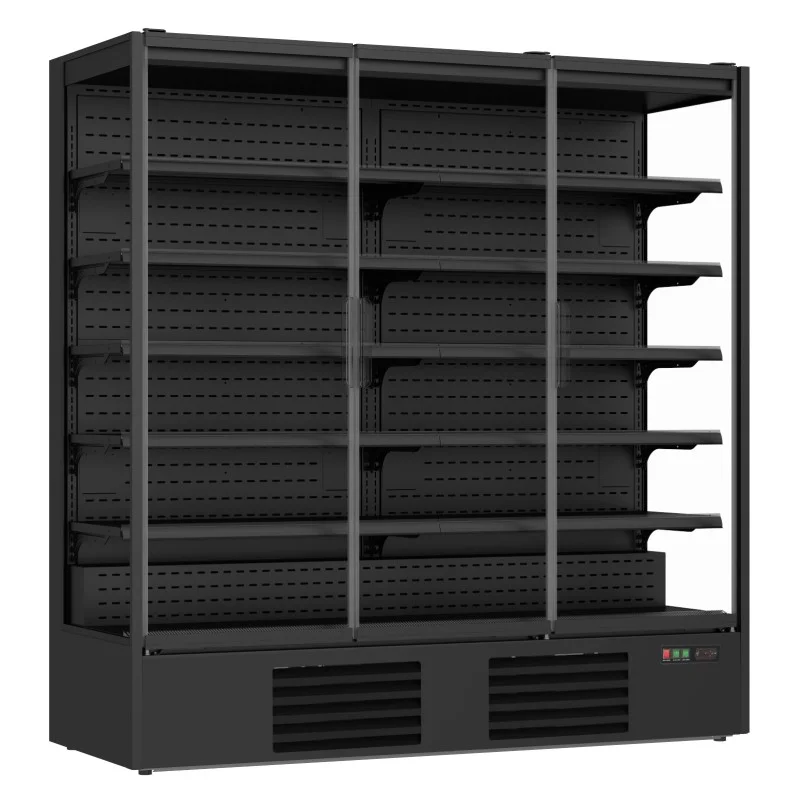 Vitrine réfrigérée murale full black positive -1/+5°C - 3 portes vitrées battantes - Combisteel Offre Exclusive