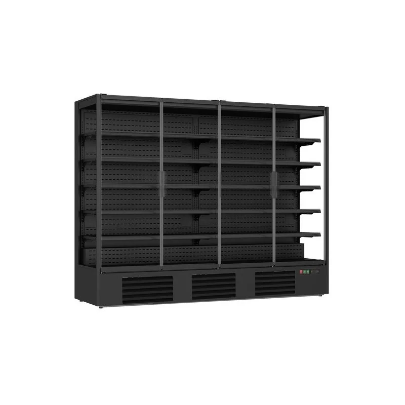 Vitrine réfrigérée murale full black positive -1/+5°C - 4 portes vitrées battantes - Combisteel Meilleur Prix