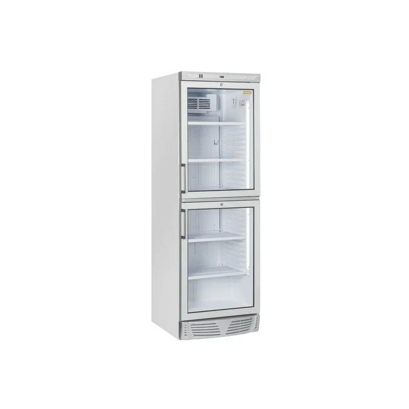 Vitrine réfrigérée verticale 350 litres - 2 compartiments - +1°/+12°C Paiement Sécurisé
