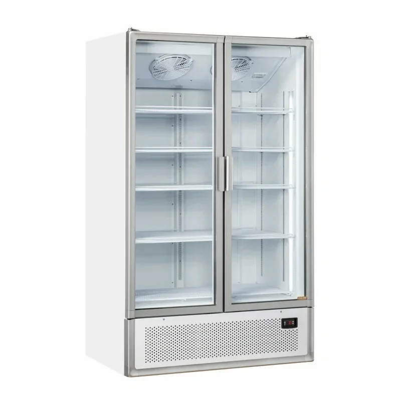 Vitrine réfrigérée verticale à boissons 1200 litres - 2 portes battantes - 0°/+7°C Nouvelle Collection
