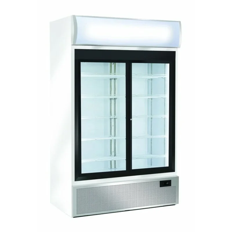 Retour Gratuit Vitrine réfrigérée verticale avec canopy 1967 litres - 2 portes battantes - 0°/+7°C