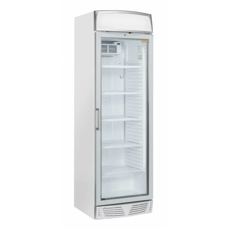Vitrine réfrigérée verticale avec canopy 350 litres - 1 porte battante - 0°/+7°C Remise