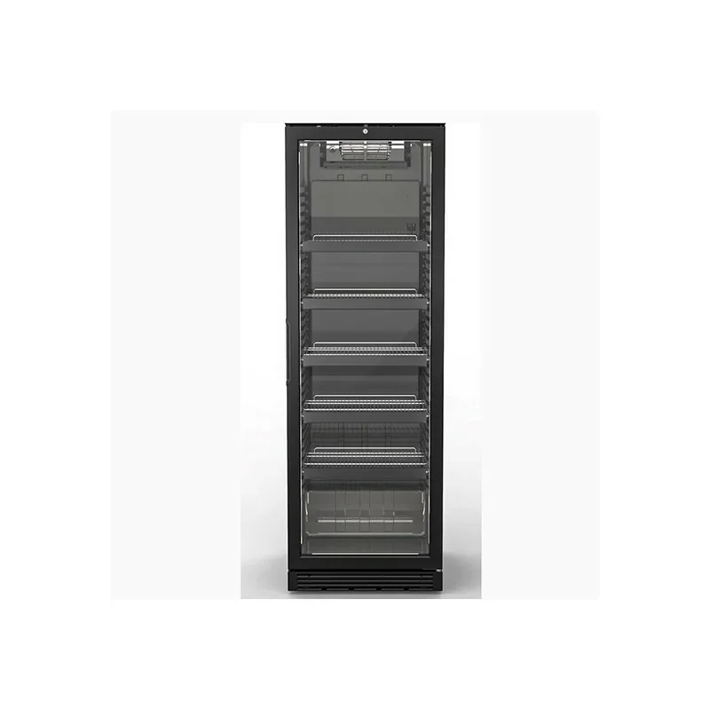 Acheter Direct Vitrine réfrigérée verticale full black 379 litres avec porte en verre+1°/+10°C