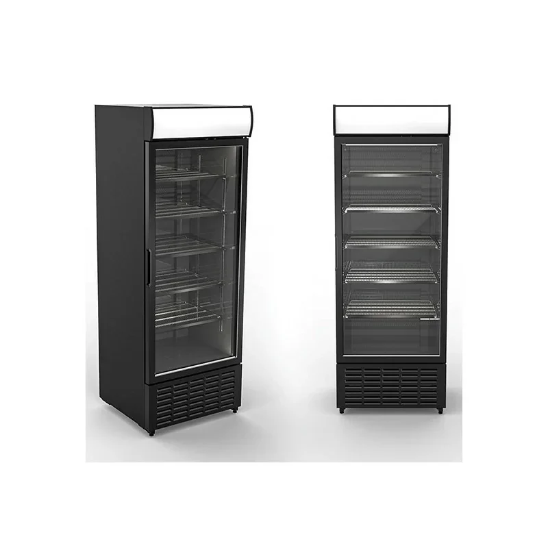 Promotion Saisonnière Vitrine réfrigérée verticale full black 707 litres avec porte en verre+1°/+10°C