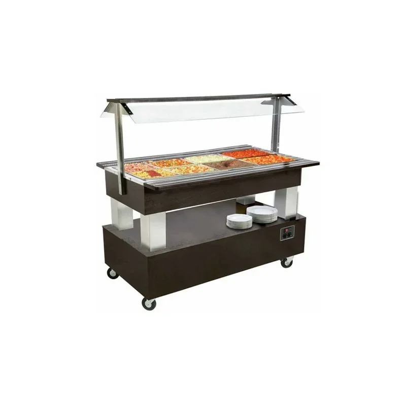 Salad'Bar chauffant bain-marie - 4 bacs GN 1/1 - central/mobile Offre Du Jour