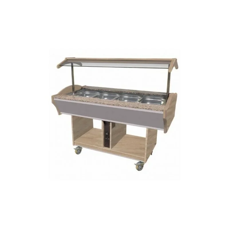 Offre Spéciale Salad'Bar chauffant par bain-marie - 4 bacs GN 1/1 - central/mobile
