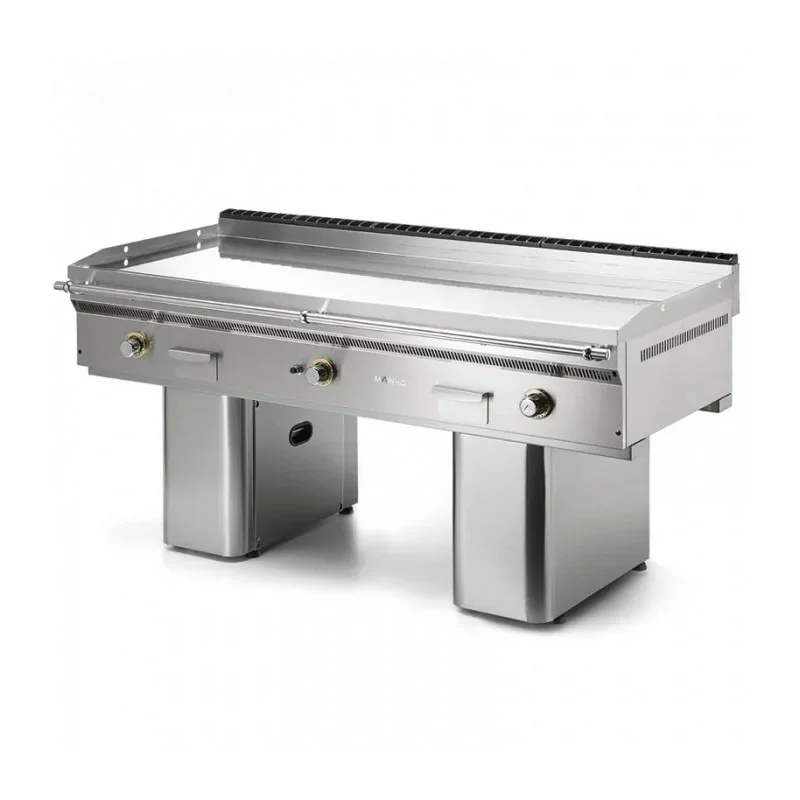 Seulement Aujourd’hui Teppanyaki Chrome Dur électrique sur support - 180.5 x 82 x 31 cm - Surface utile : 180 x 70 cm - Mainho