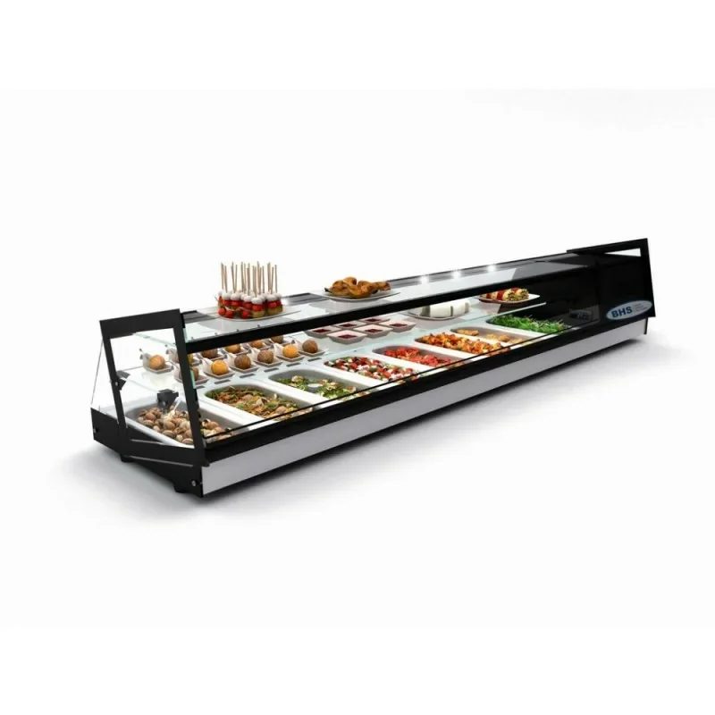 Prix Choc Vitrine réfrigérée 3 niveaux de la gamme KUBE - surface plane -970 x 395 x 360 mm