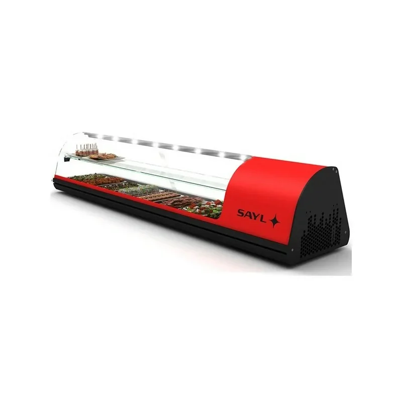 Vitrine réfrigérée à étage pour tapas - Profondeur 40 mm - Bacs GN 1/3 - SAYL Top Vente