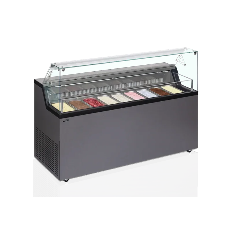 Congélateur à crème glacée avec couvercle de service - 165.2 x 67.7 x 119 - TEFCOLD Dernier Modèle