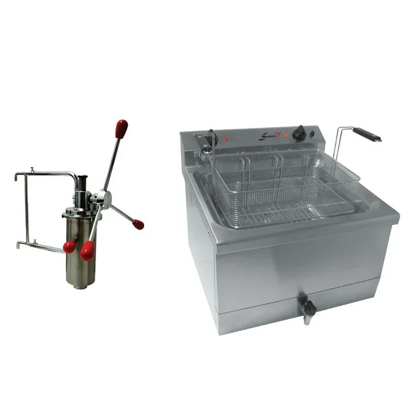 Friteuse à churros électrique 18 L + doseur à chichis - Triphasé - Sofraca Vente Directe