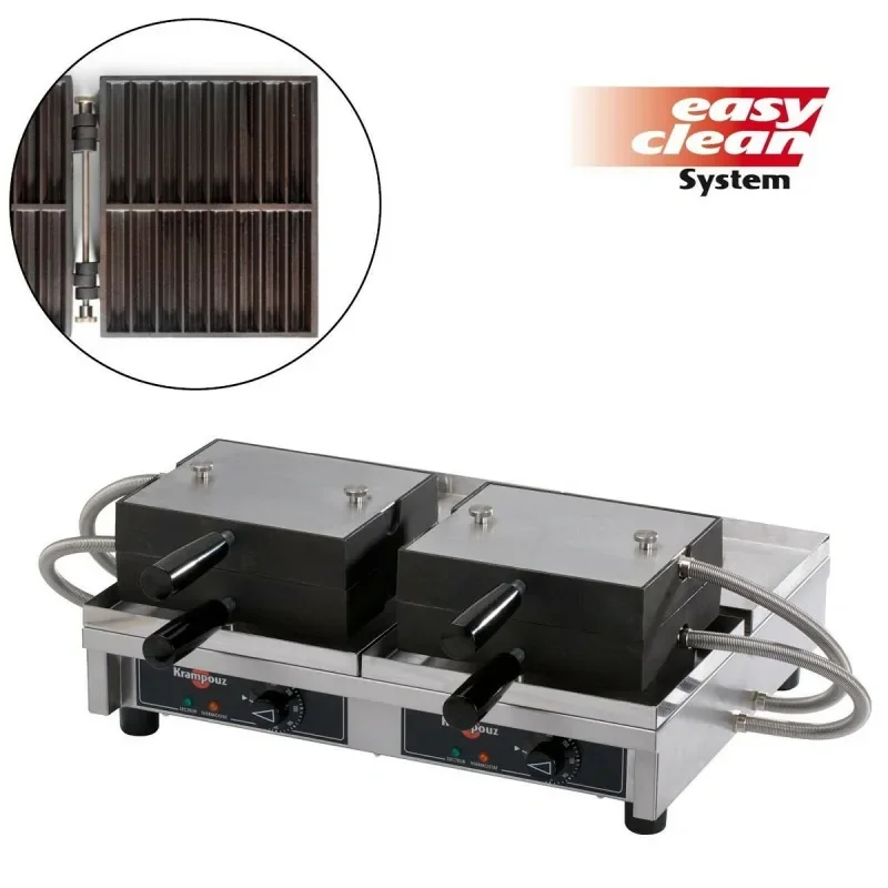 Gaufrier professionnel Krampouz électrique double modèle Churros à ouverture 180° Prix Choc