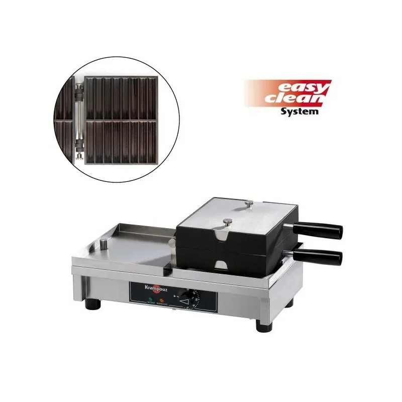 Gaufrier professionnel Krampouz électrique simple à ouverture 180° Basculement gauche-droite Churros Dernier Modèle