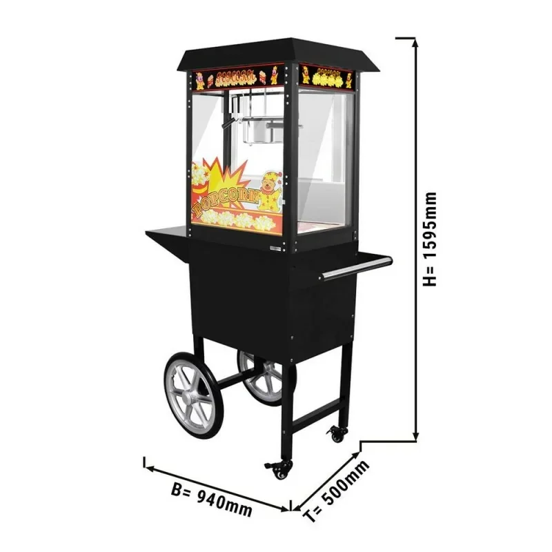 Machine à pop corn professionnelle + chariot - 5 kg/h Commander Maintenant