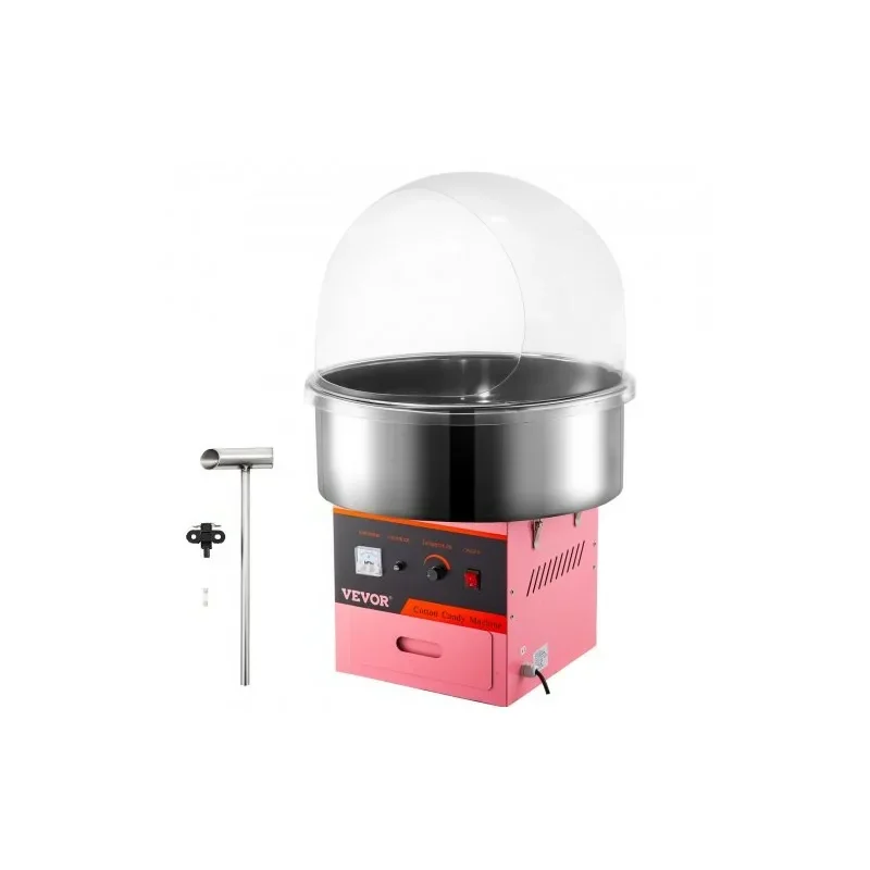 Meilleur Choix Machine barbe à papa professionnelle + couvercle brillant avec température réglable