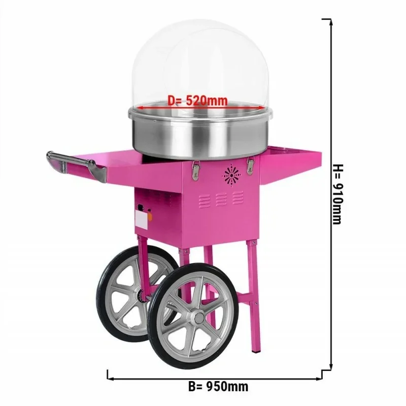Machine barbe à papa professionnelle - Ø 520 mm - incl. protection contre les crachats Super Prix