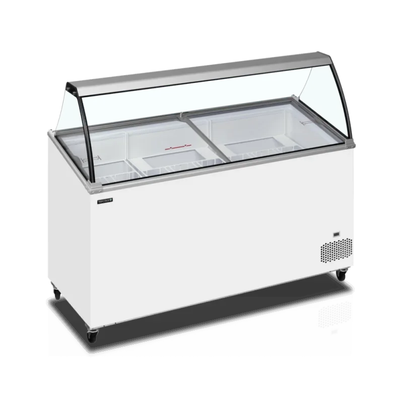 Vitrine à crème glacée avec pare-haleine incurvé - 427/ 398L- TEFCOLD Offre Exclusive