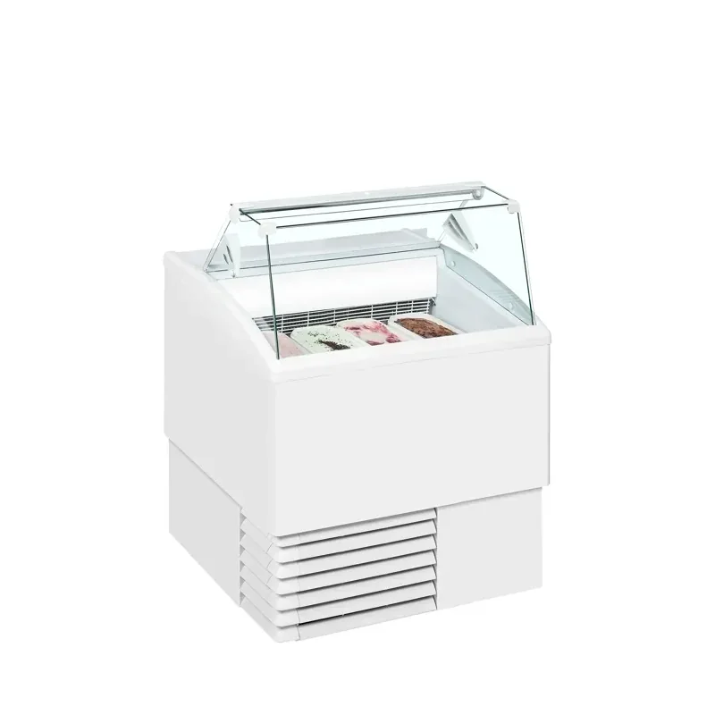 Acheter En Ligne Vitrine crème glacée + 4 bacs 5 litres - Vitrage droite - Modèle ISETTA 4 - ISA