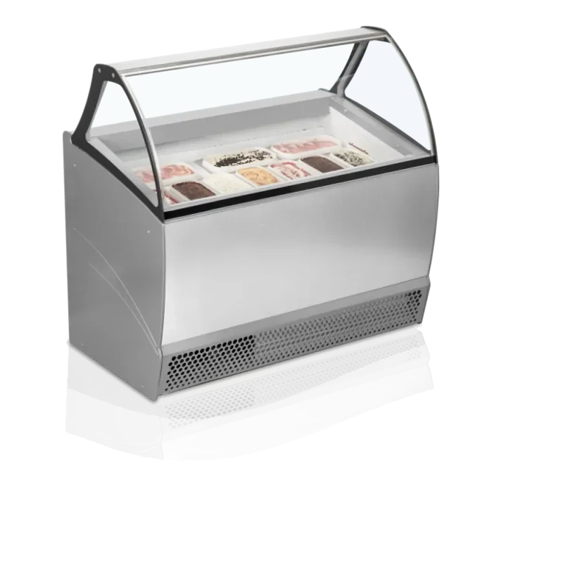 Vitrine ventilée pour glace en bac- 10 bacs Napoli 5 L- TEFCOLD Commande En Gros