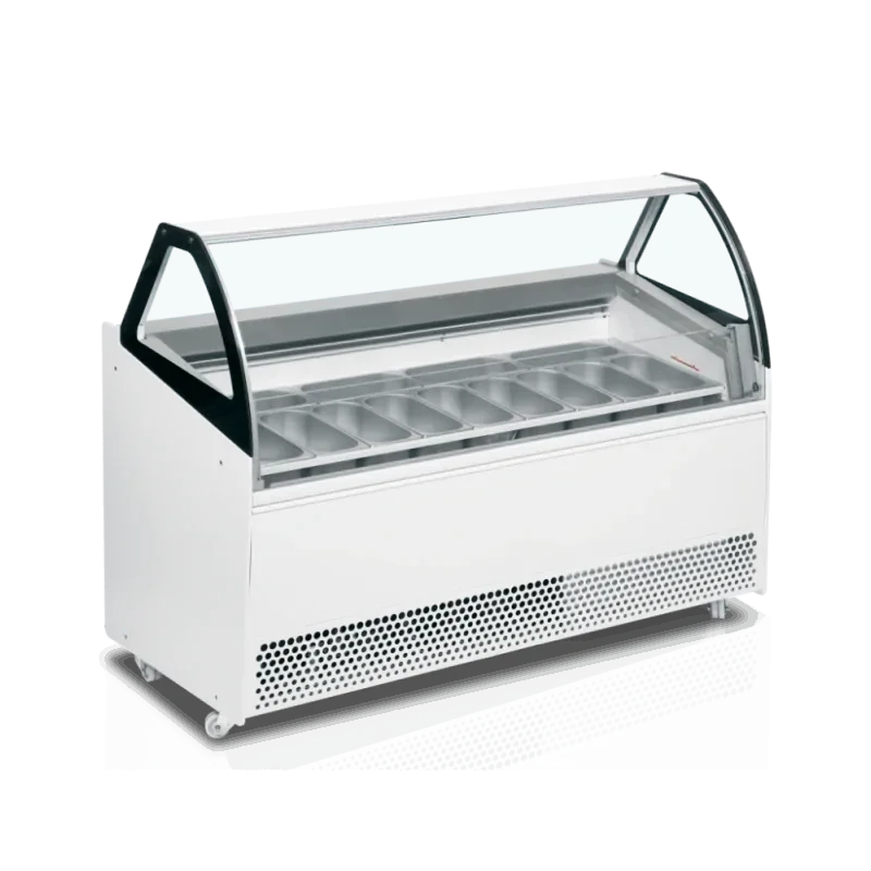 Offre Limitée Vitrine ventilée pour glace en bac- 14 bacs Napoli 395/325 L- TEFCOLD