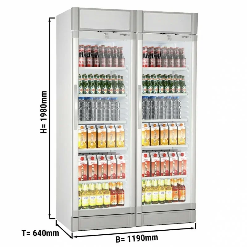 Remise Armoire à boissons avec canopy - 2 portes battantes - 690 litres - T°+2 / +10°C