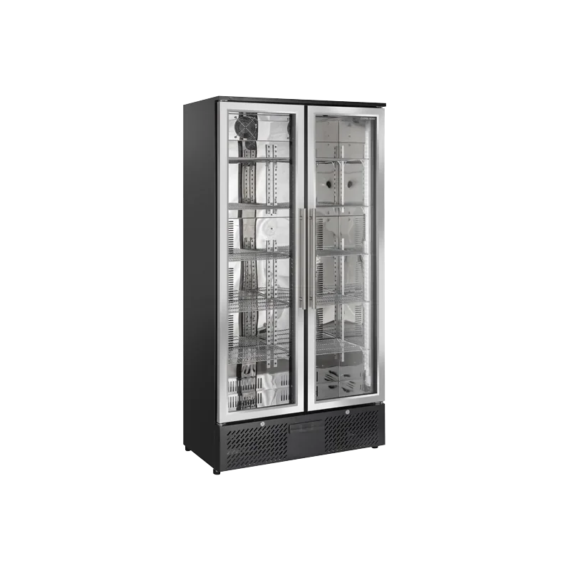 Armoire à boissons noire 2 portes - 450 litres - +1°/+10°C Réduction