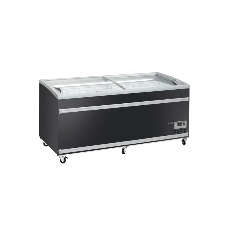 Congélateur ilot de supermarché noir 793 litres - T° -15 à -18 - °C - 1856 x 858 x 892 mm Promotion