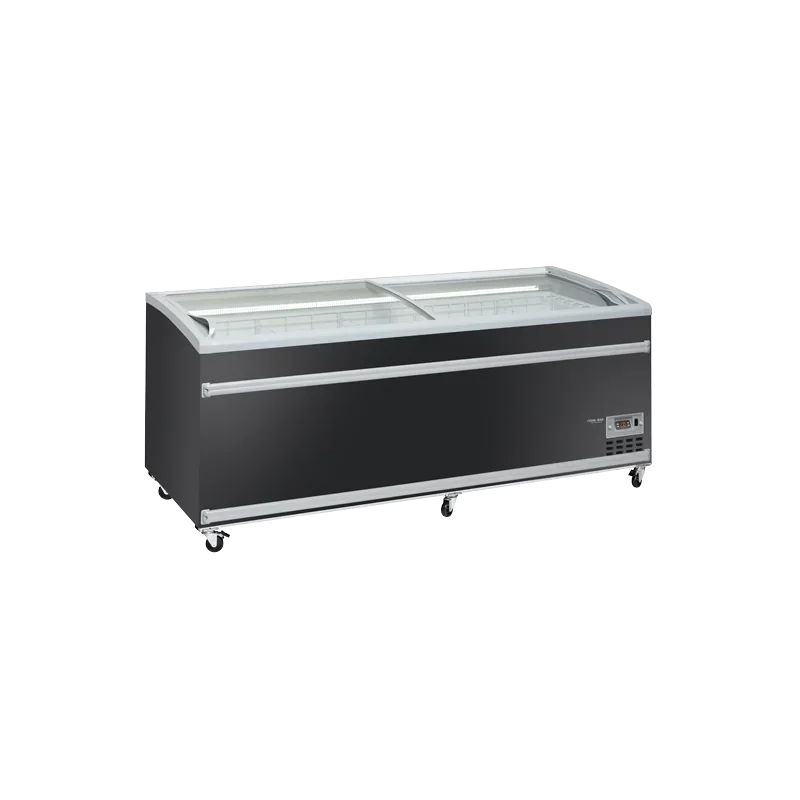 Congélateur ilot de supermarché noir 905 litres - T° -15 à -18 - °C - 2106 x 858 x 892 mm Dernier Modèle