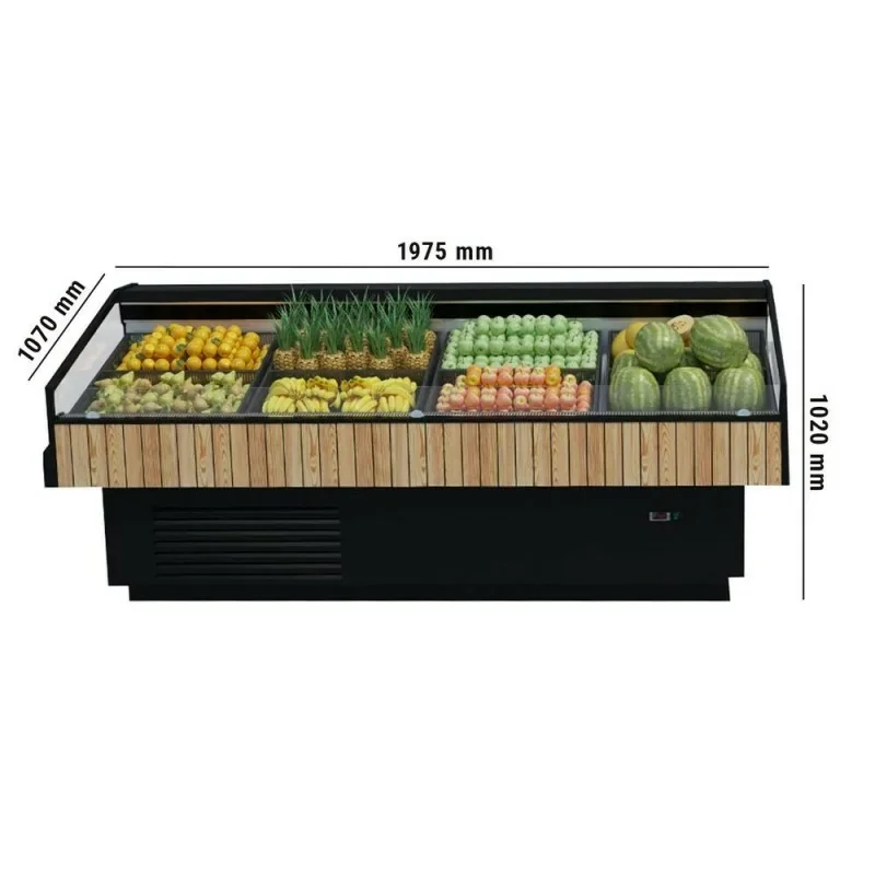 Prix Bas Ilot réfrigéré pour fruits et légumes - 1.97 x 1.07 x 1.02 m
