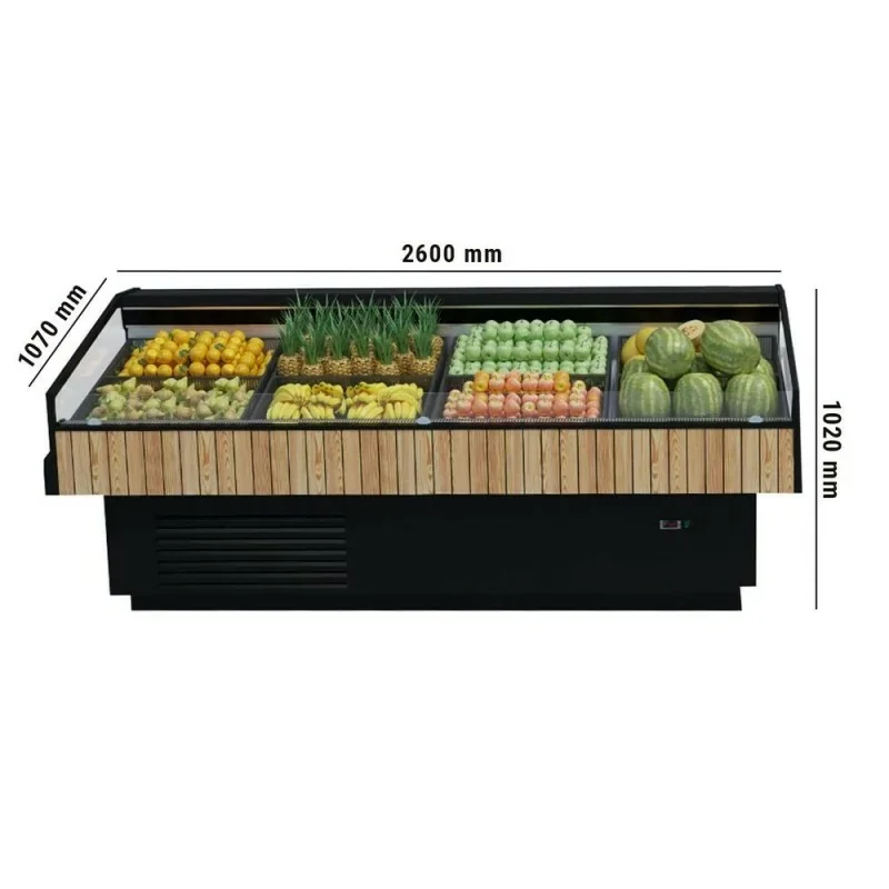 Prix Cassé Ilot réfrigéré pour fruits et légumes - 2.6 x 1.07 x 1.02 m
