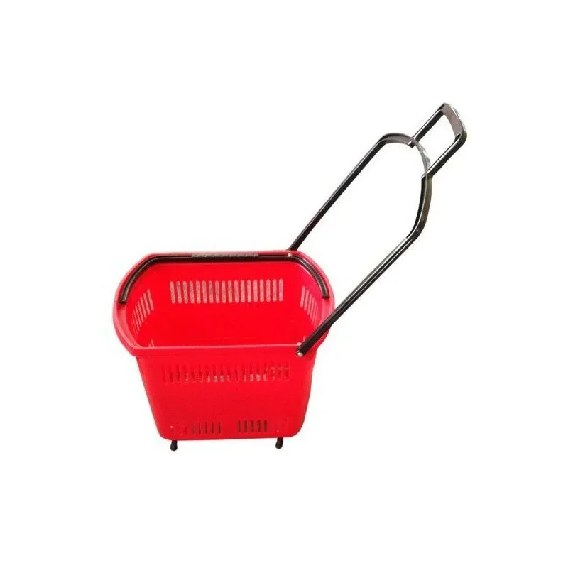 Prix Cassé Panier à roulettes de supermarché - 54 litres - Rouge
